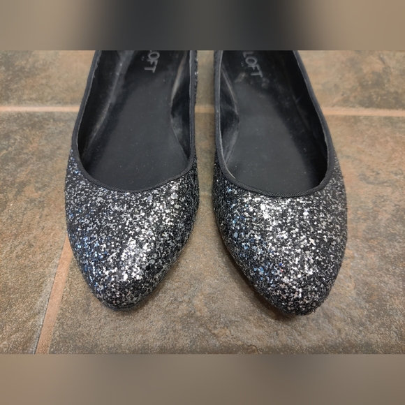 Pointed Toe Chunky Glitter Sparkle Flats - Picture 3 of 9